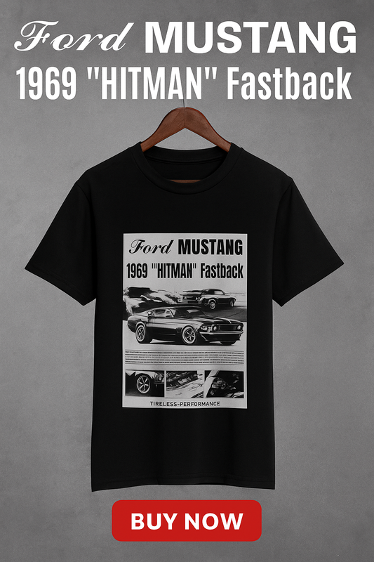 Men’s Graphic Car T-Shirt – Classic Mustang 1969 Vintage Tee