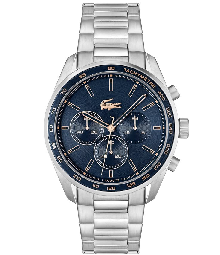 Boston Quartz Chronograph – Navy Dial Stainless Steel Watch